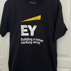 EY Ernst and Young champion, Black Authentic Athleticwear Tee